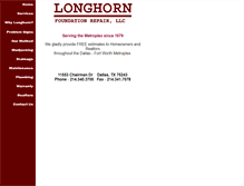 Tablet Screenshot of longhornfoundation.com